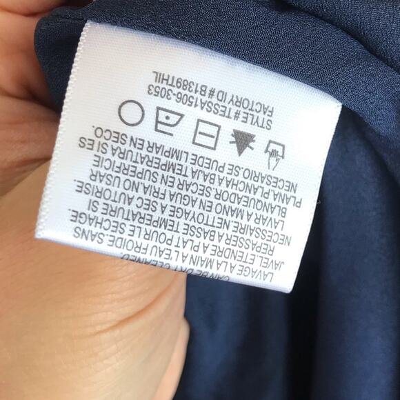 Dress the Population Tessa Crepe Halter Midi Dress Navy Blue - Picture 8 of 8